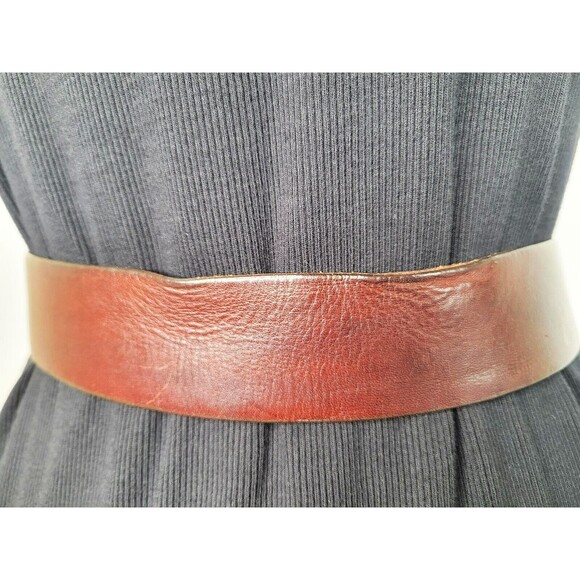 Vtg HICKOK Smooth Brown Leather Belt Sz 31 1.5\